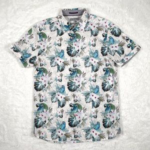 Ted Baker London Button Down Shirt Short Sleeve Size 3